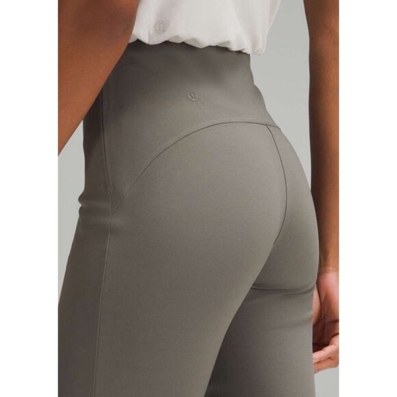 Lululemon Sz 12 Pants Grey Sage Smooth Fit Pull On Hi Rise Cropped Minimalist - Picture 3 of 6